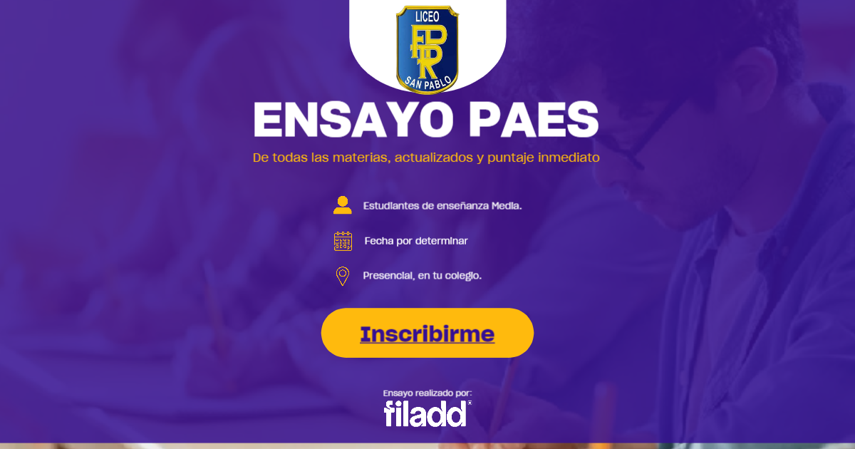 Liceo Fray Pablo de Royo | Inscripciones